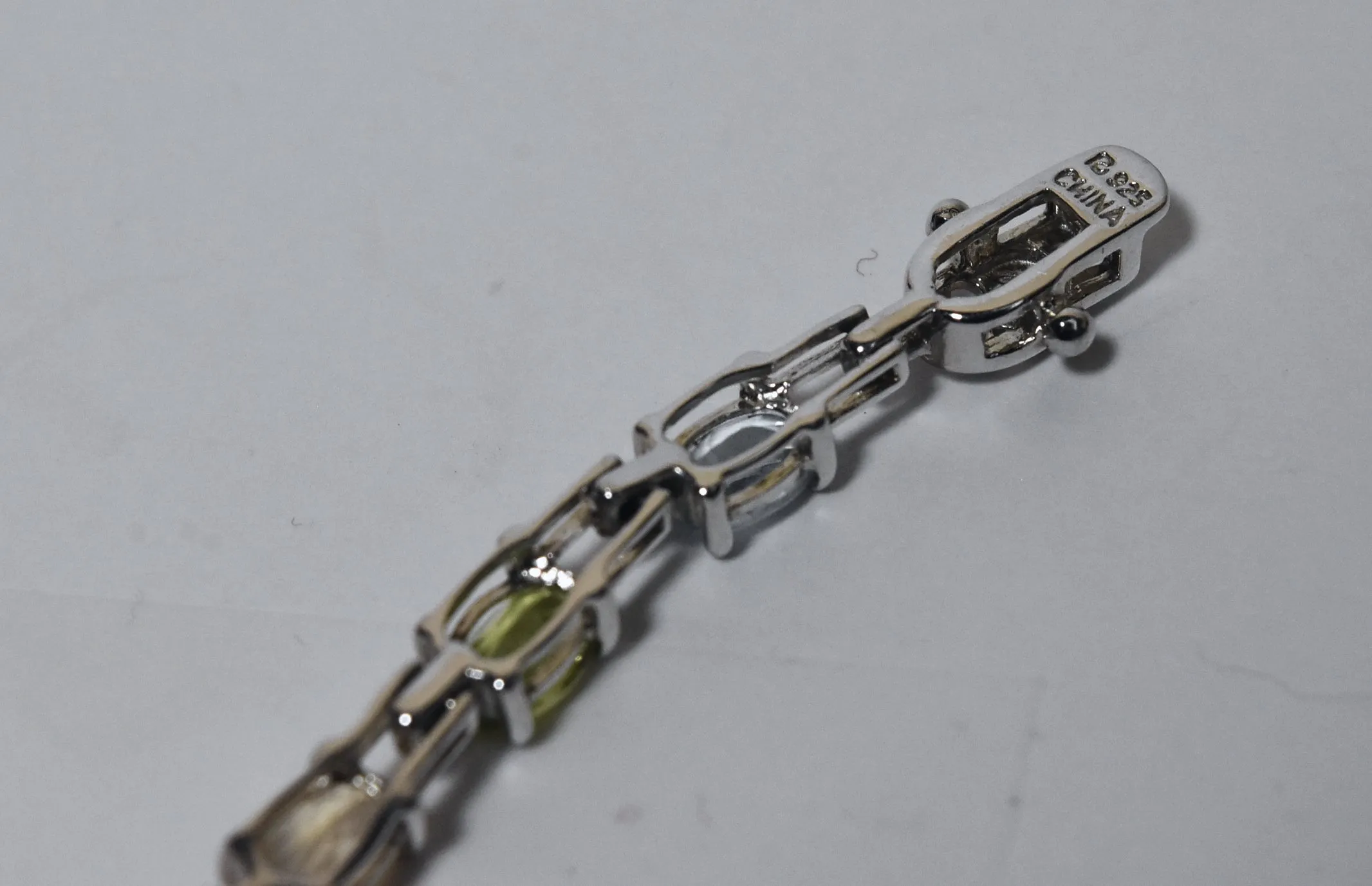 Ross-Simons - Sterling Silver Multi Gemstone Multicolor Link Bracelet