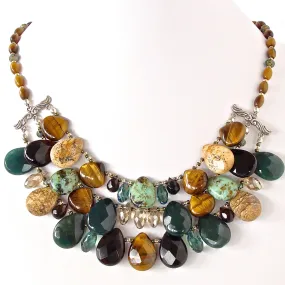 Sage: Green Stone Statement Necklace