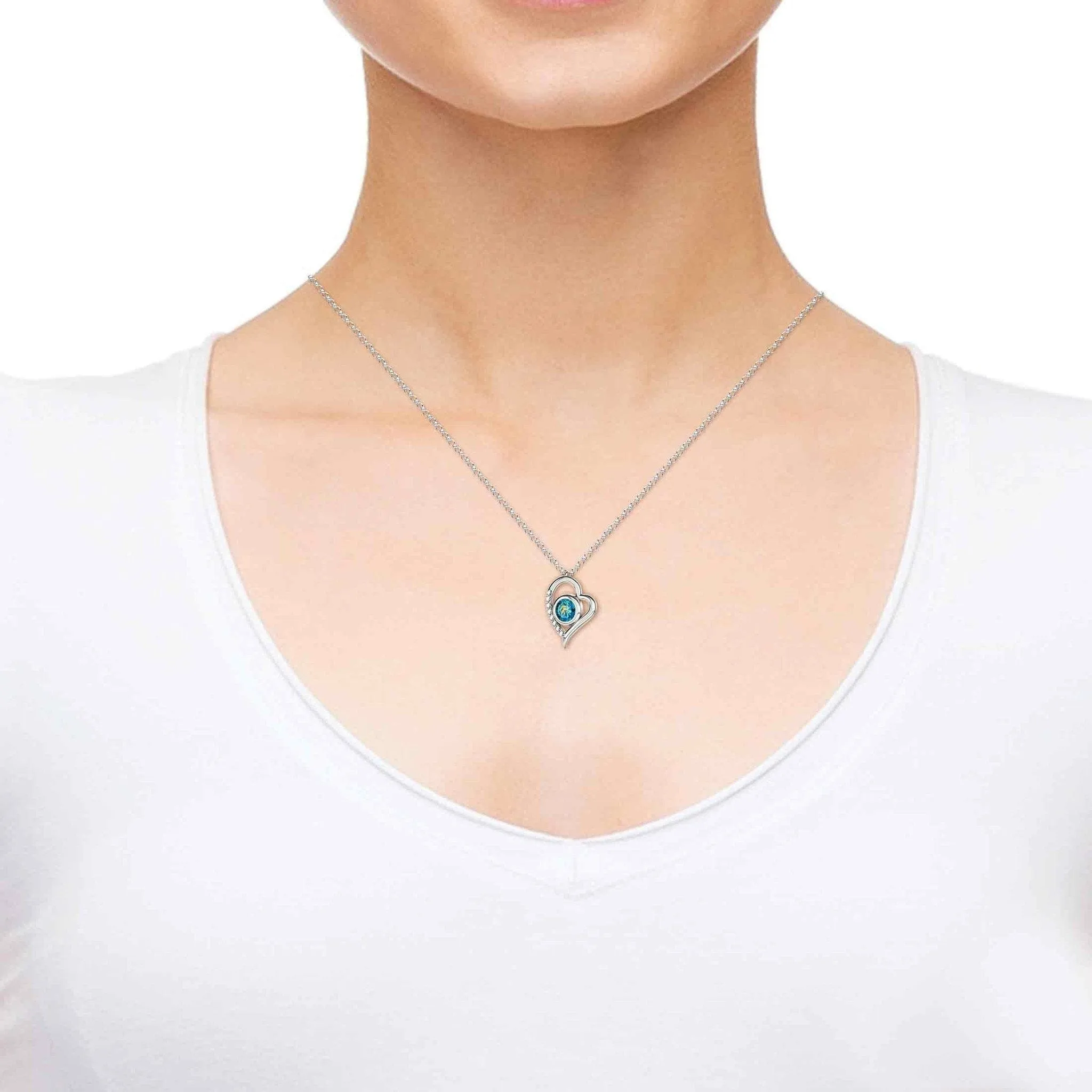 Sagittarius Sign, 925 Sterling Silver Necklace, Swarovski