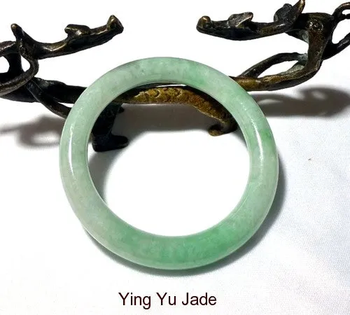 Sale-New Listing "Good Green" Classic Round Burmese Jadeite Bangle Bracelet 58 mm   Certificate (BB-C-3005)
