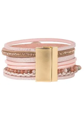 Santa Monica Beaded Leather Bracelet