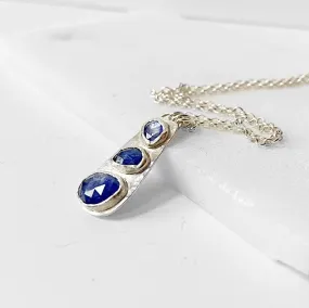 Sapphire Silver Necklace/September Birthstone Necklace