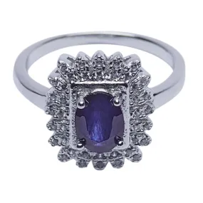 Sapphire Silver Ring