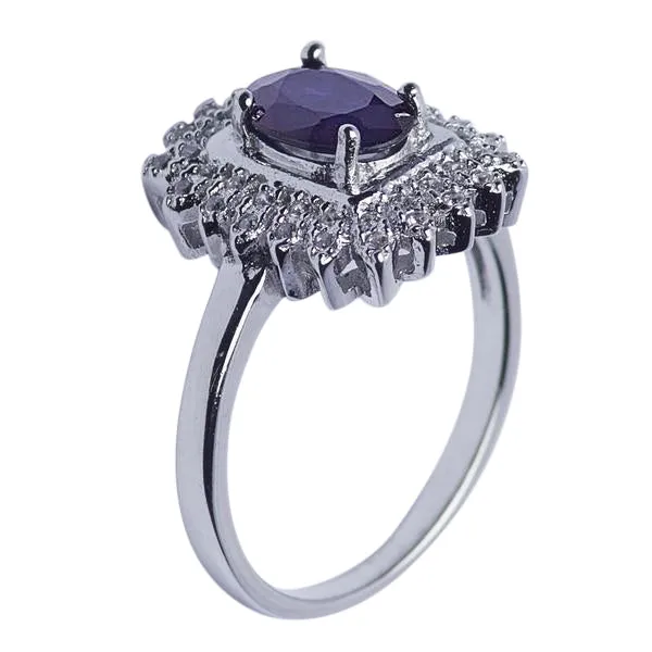 Sapphire Silver Ring