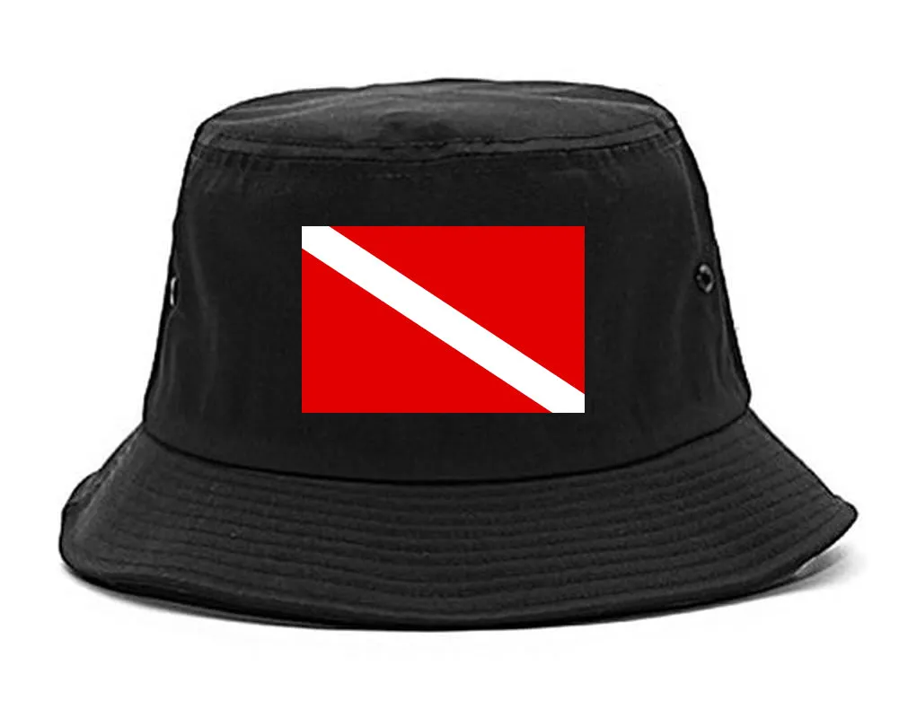 Scuba Dive Flag Chest Mens Bucket Hat