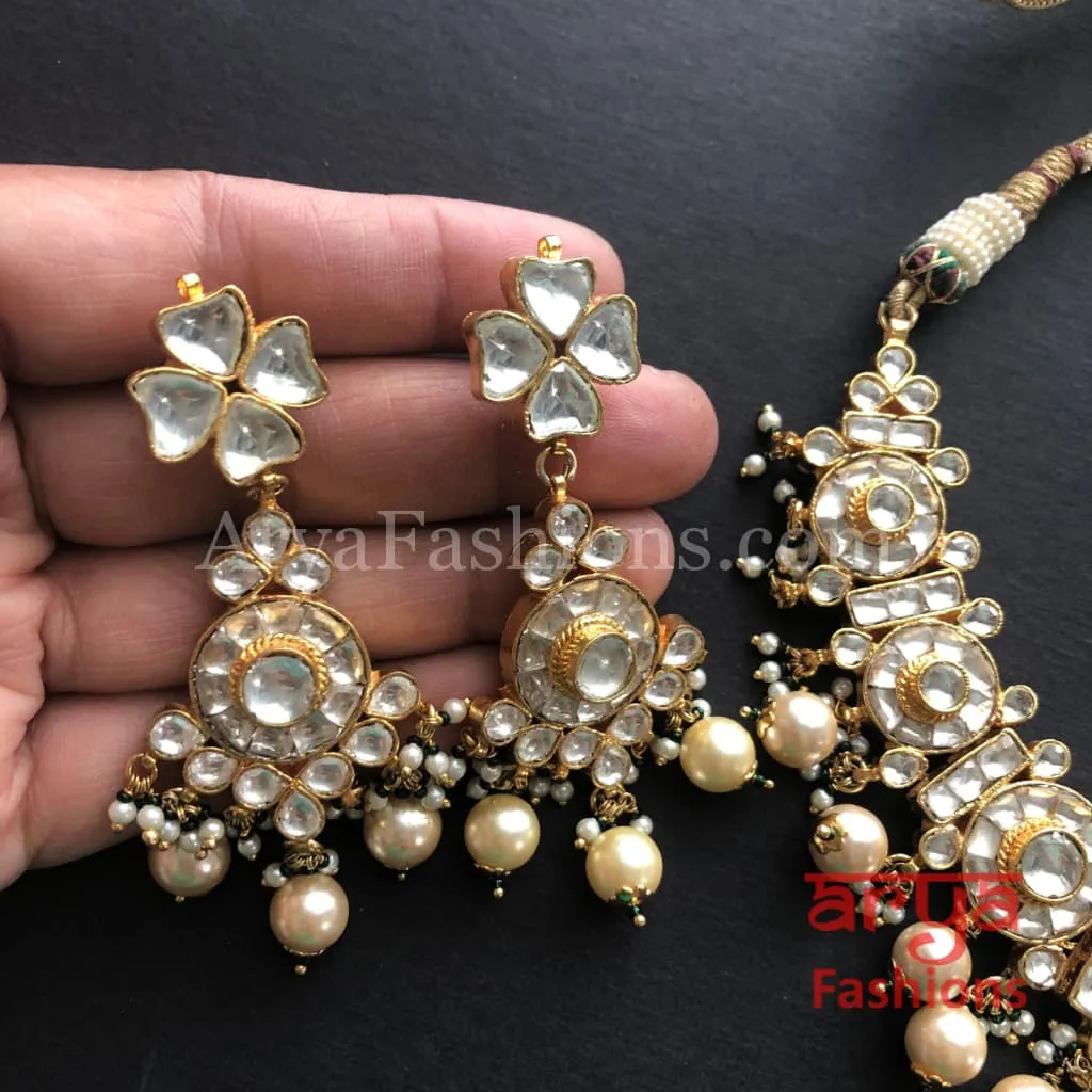 Shamira Polki Kundan Choker Necklace/ Kundan Rajwadi Necklace