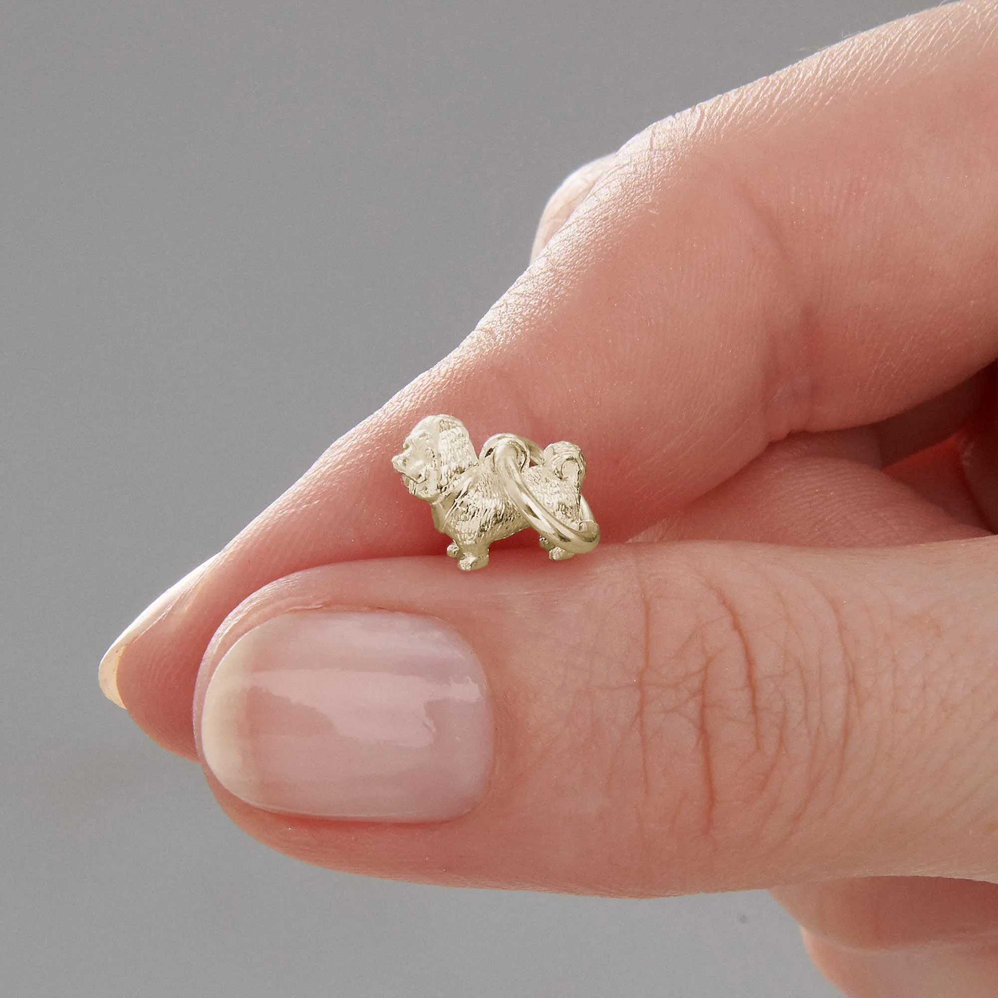 Shih Tzu Solid Gold Dog Charm