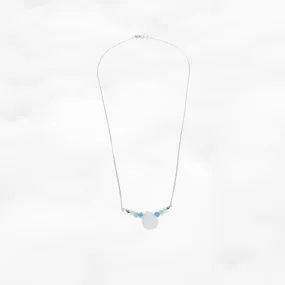 Silver Centered Quartz Necklace