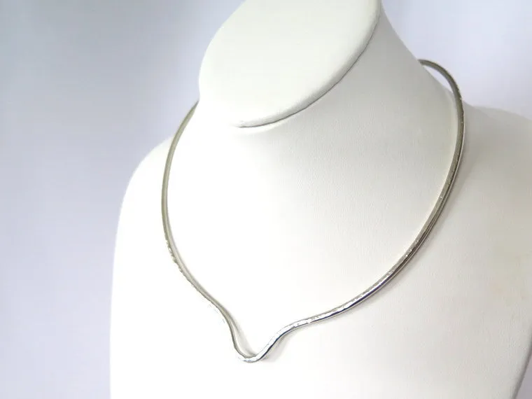 Silver pendant slide necklace