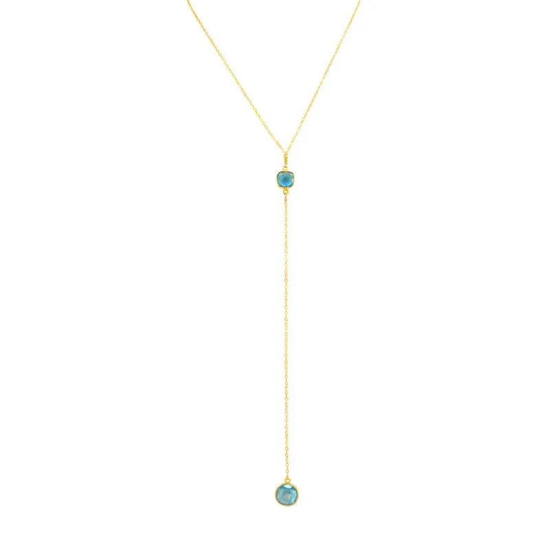 Sky Blue Quartz Lariat