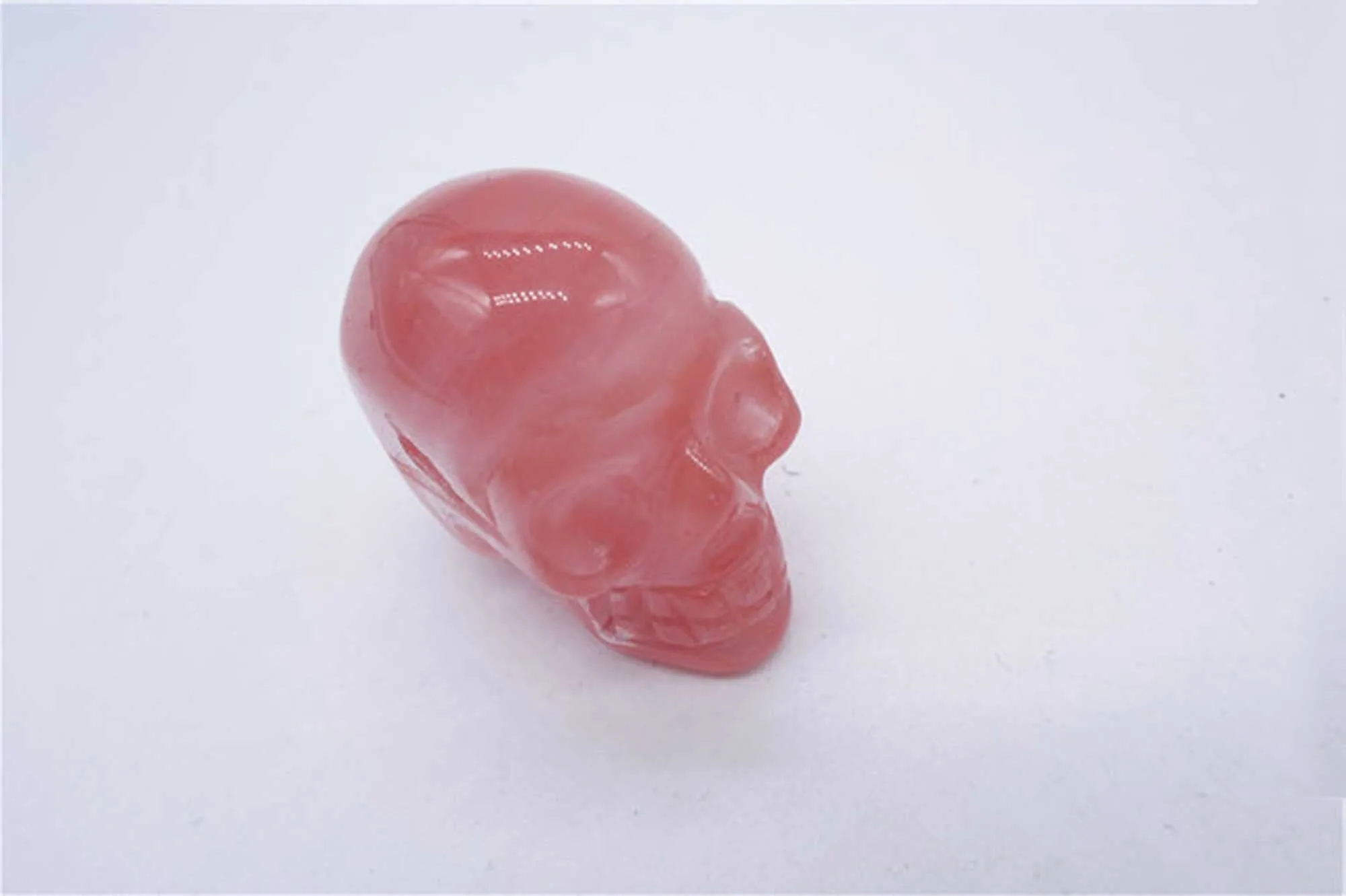 Small Crystal Carved Skull Beads, Quartz Carving Skull, Stone Bead Jewelry Supplies
