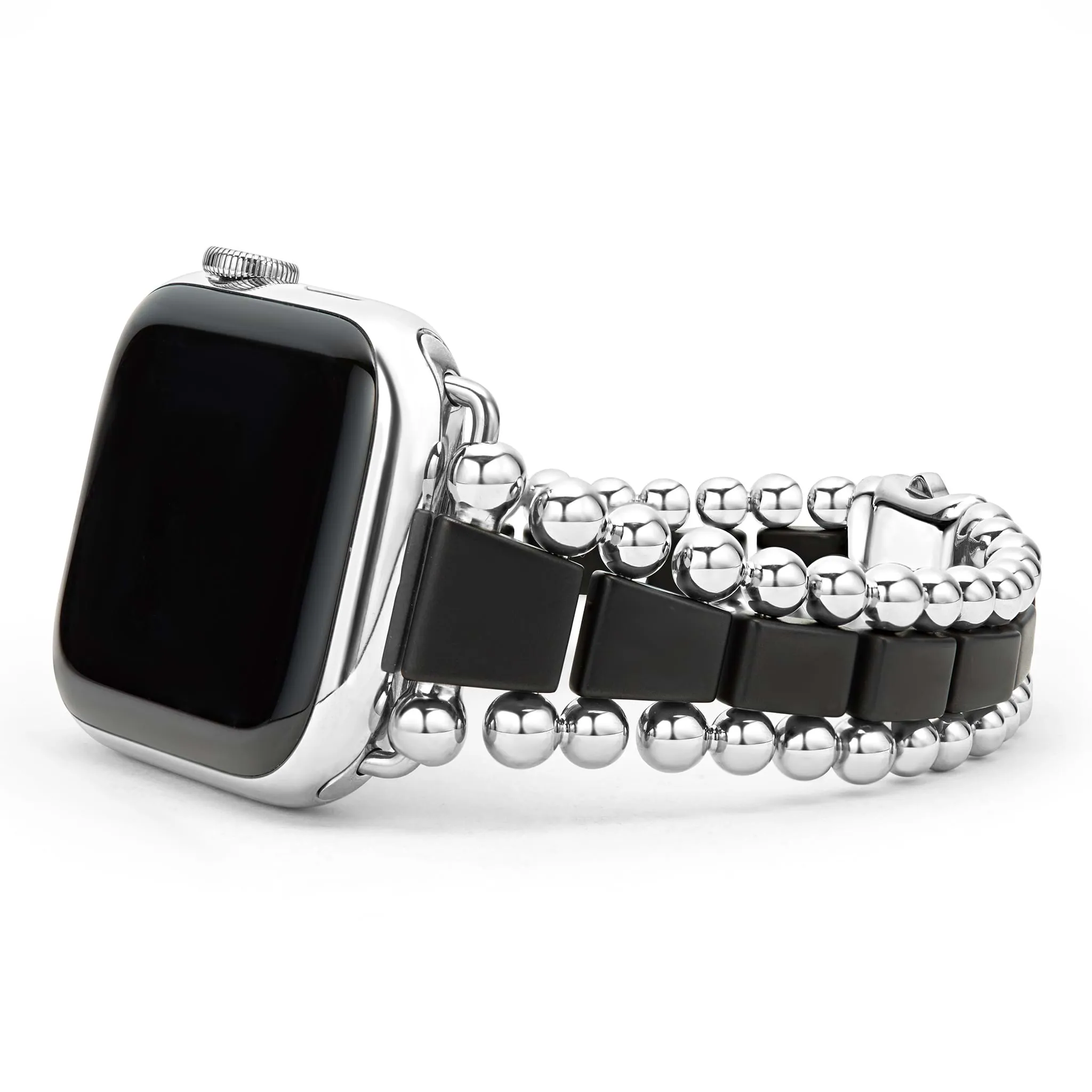 Smart Caviar Matte Black Ceramic and Caviar Beaded Skull Bracelet Gift Set