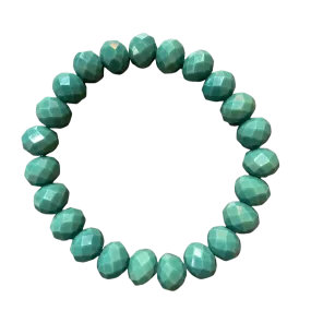 Smoky Jade Faceted Rondelle 10mm Bracelet