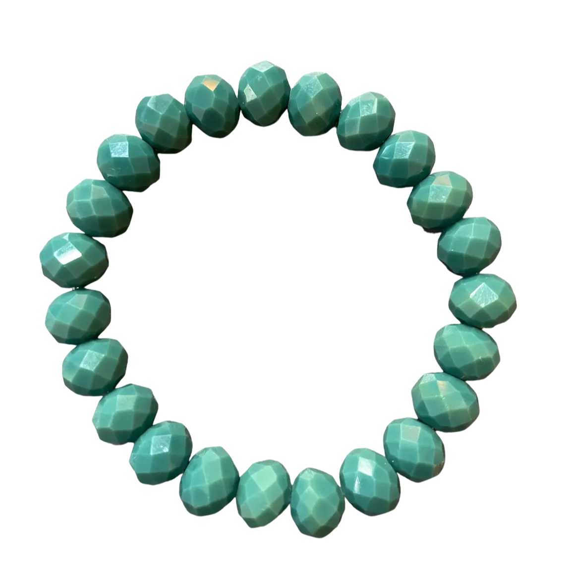 Smoky Jade Faceted Rondelle 10mm Bracelet
