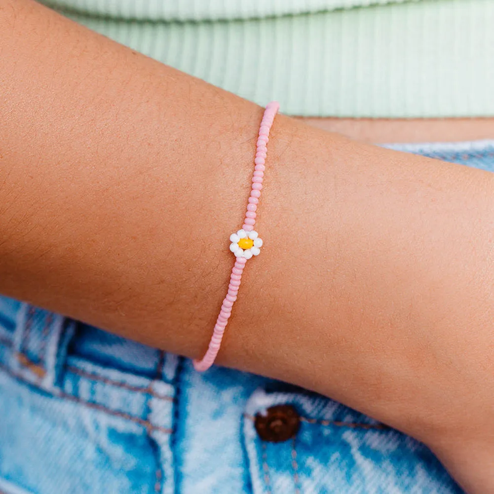 Spring Daisy Seed Bead in Pink by Pura Vida