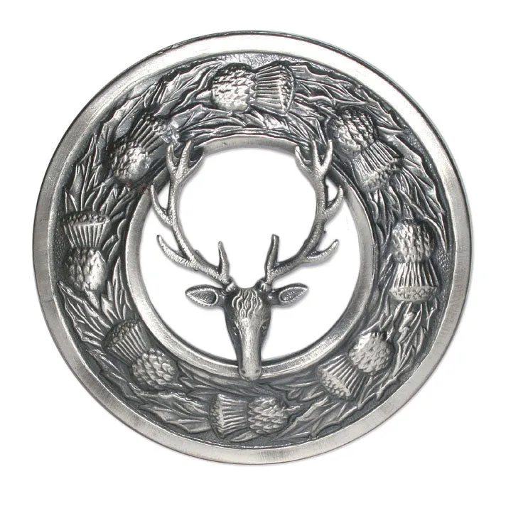 Stag Plaid Brooch