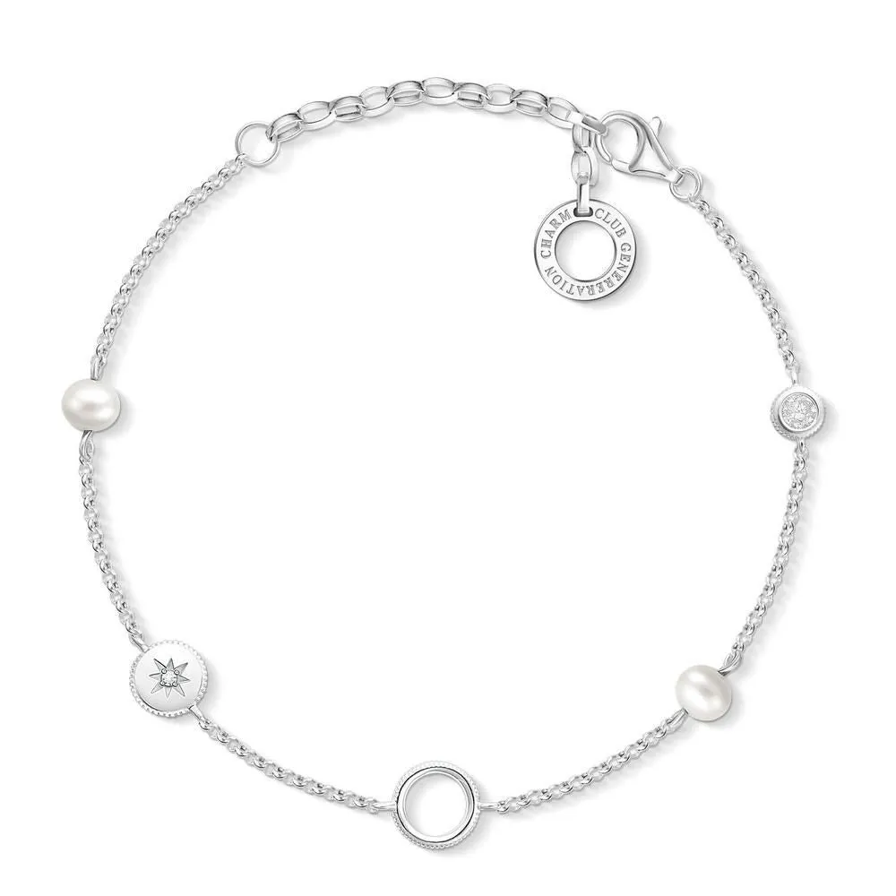 Sterling Silver Thomas Sabo Charm Club Bracelet 15-19cm