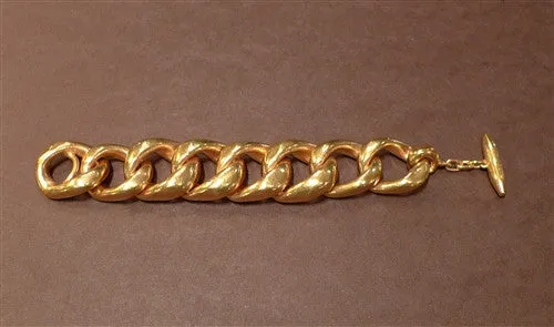 Steven Vaubel  18K Yellow Gold Vermeil Heavy Open Link Chain Bracelet