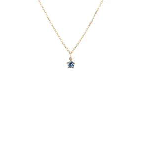 Teal Sapphire Moondew Necklace