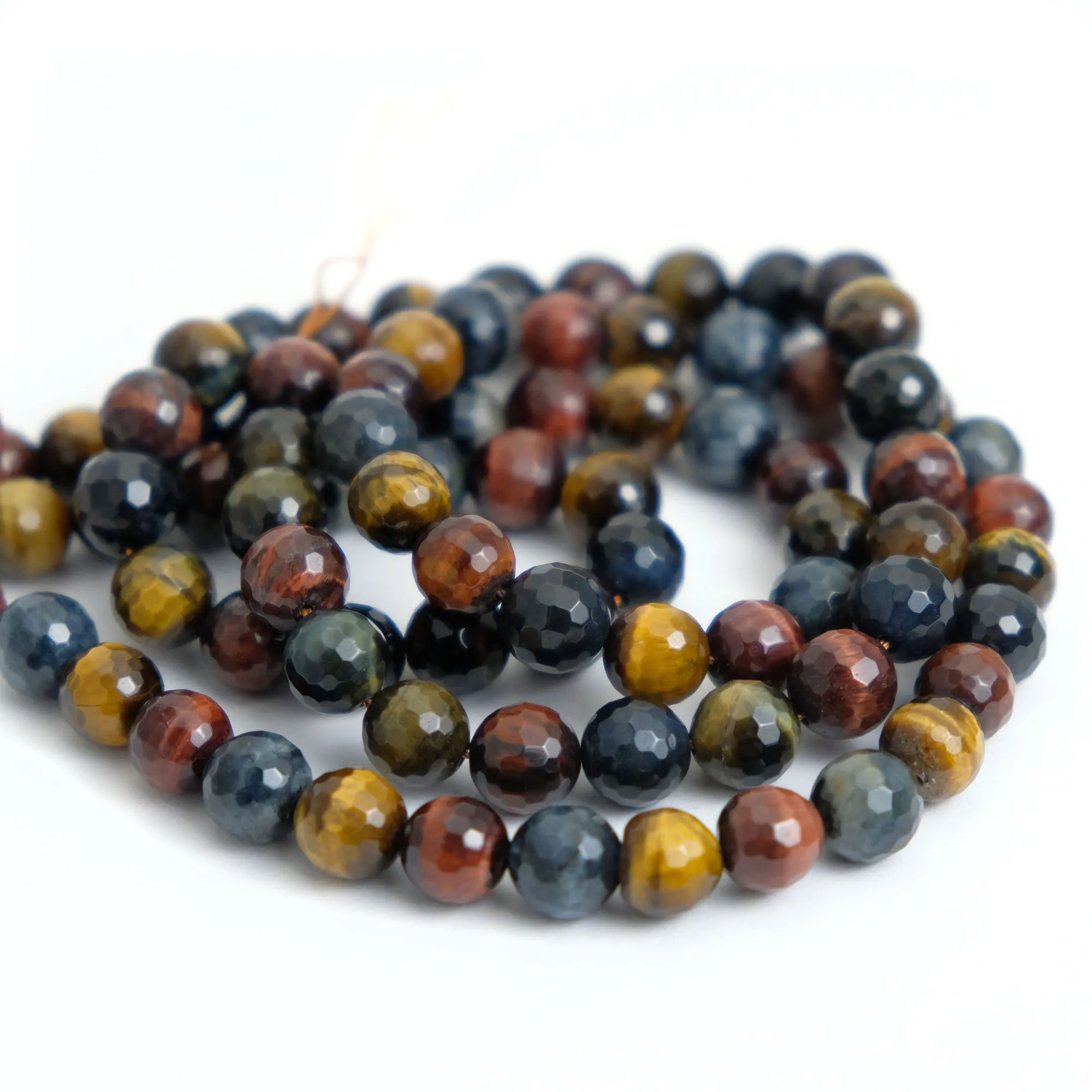 Tiger's Eye Multi Color 10mm Faceted Rounds
