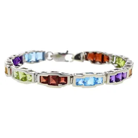 Topaz, Peridot, Garnet, Citrine, and Amethyst Bracelet