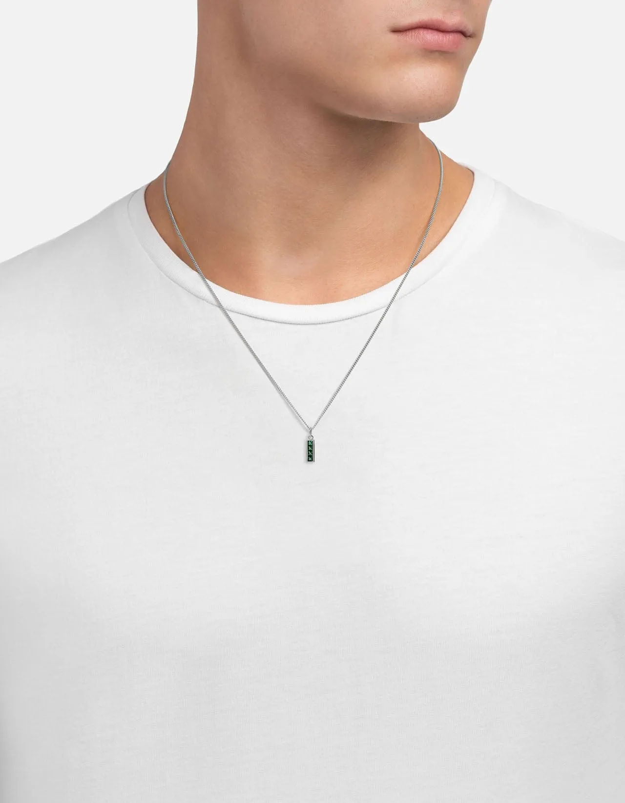 Totem Quartz Necklace, Sterling Silver