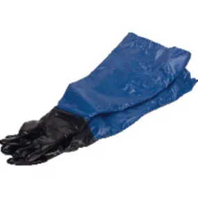 Trinco 200-02025 - 8" Pair Blue Gauntlet Gloves for Blast Cabinet