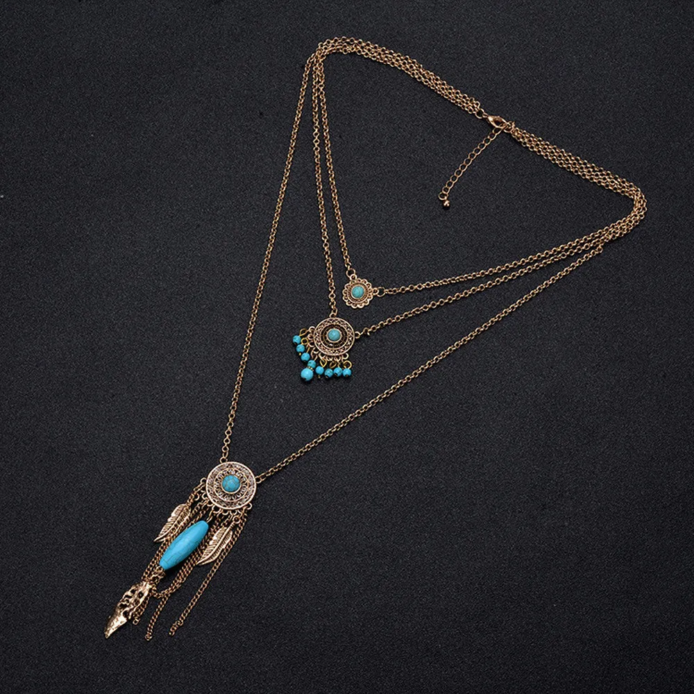 Turquoise Multilayer Choker