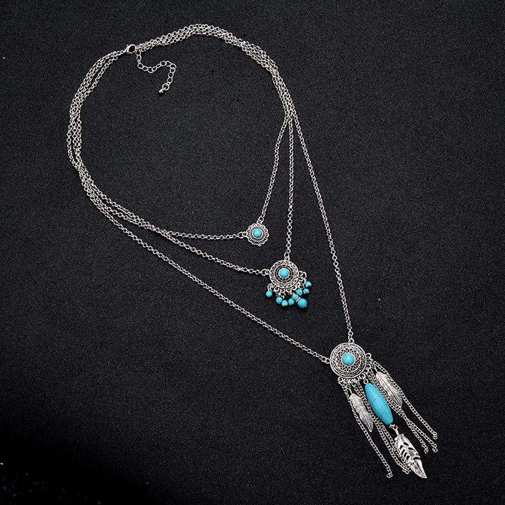Turquoise Multilayer Choker
