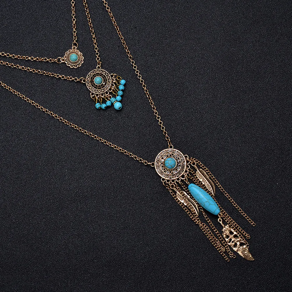 Turquoise Multilayer Choker