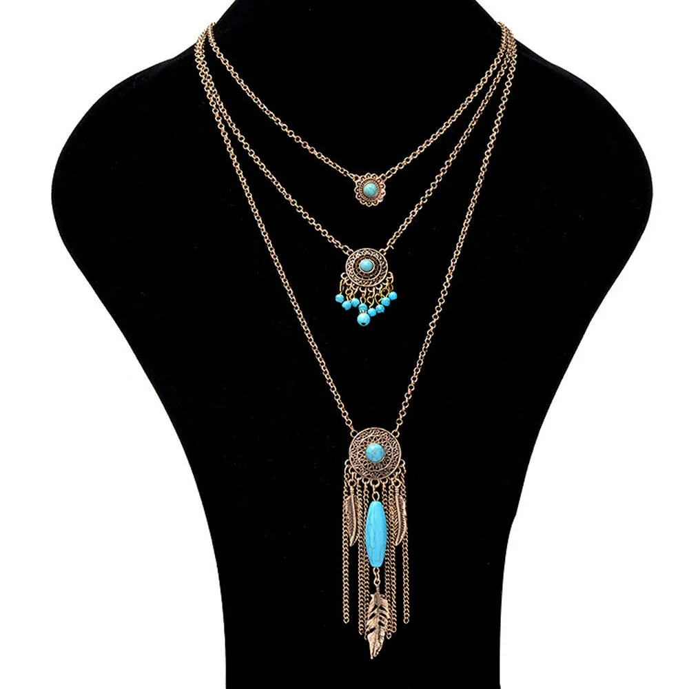 Turquoise Multilayer Choker