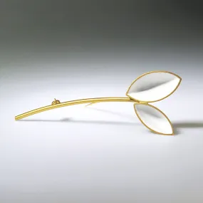 Two Leaves Brooch