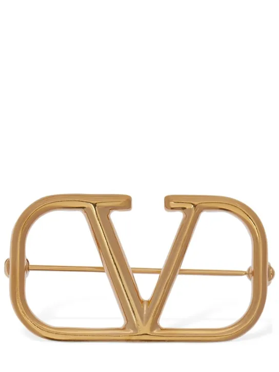 Valentino Garavani   V logo brooch 