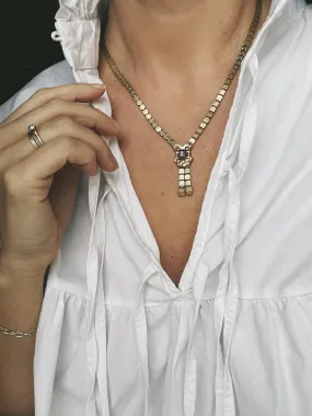 Victorian Chased Book Chain Necklace