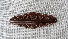 VINTAGE Art Deco Bakelite Brooch, Chocolate Brown Large Pin ,Deeply Carved, Statement Brooch, Raised Geometric Abstract Design,Collectible Vintage Jewelry