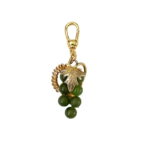Vintage Jade Cluster of Grapes Charm