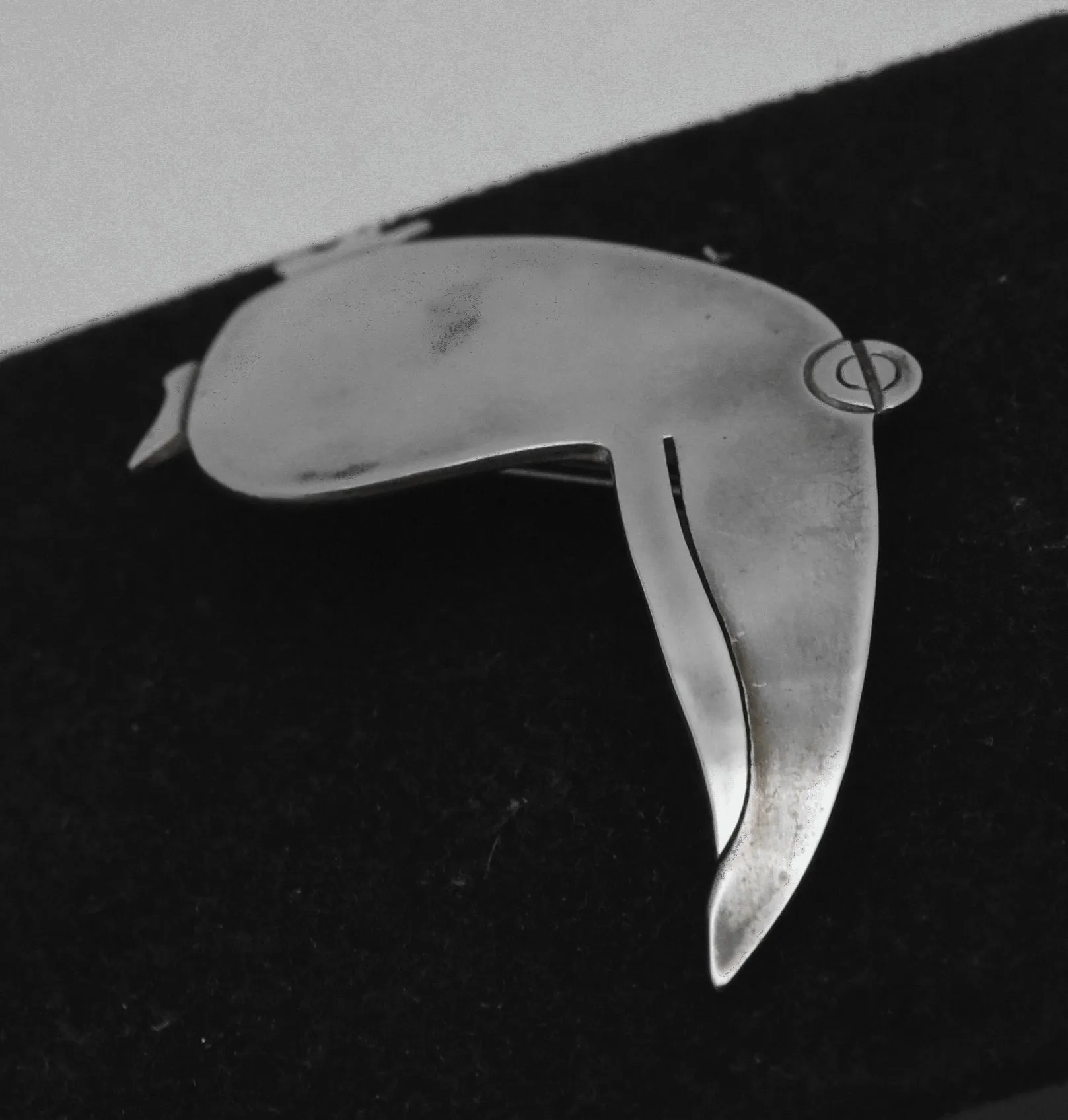Vintage Sterling Silver Bird Brooch
