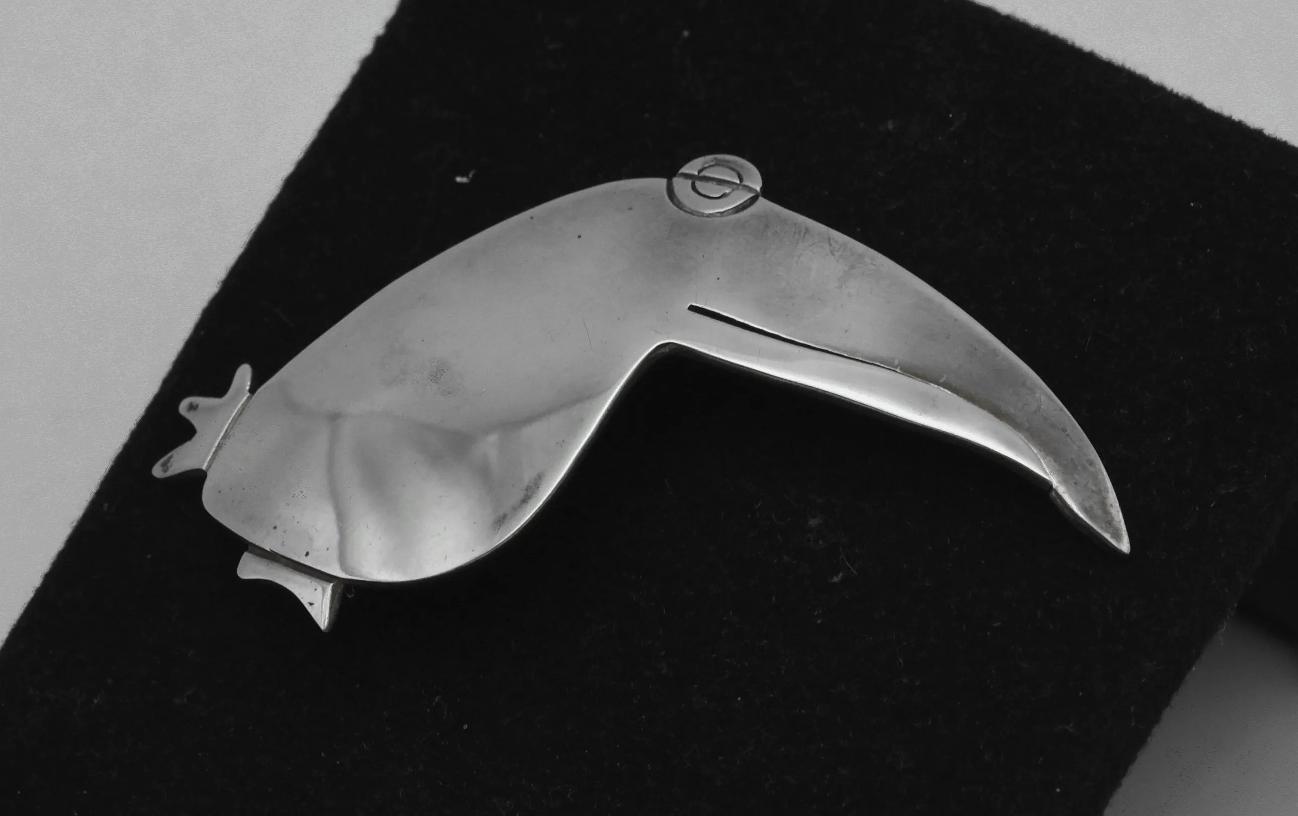Vintage Sterling Silver Bird Brooch