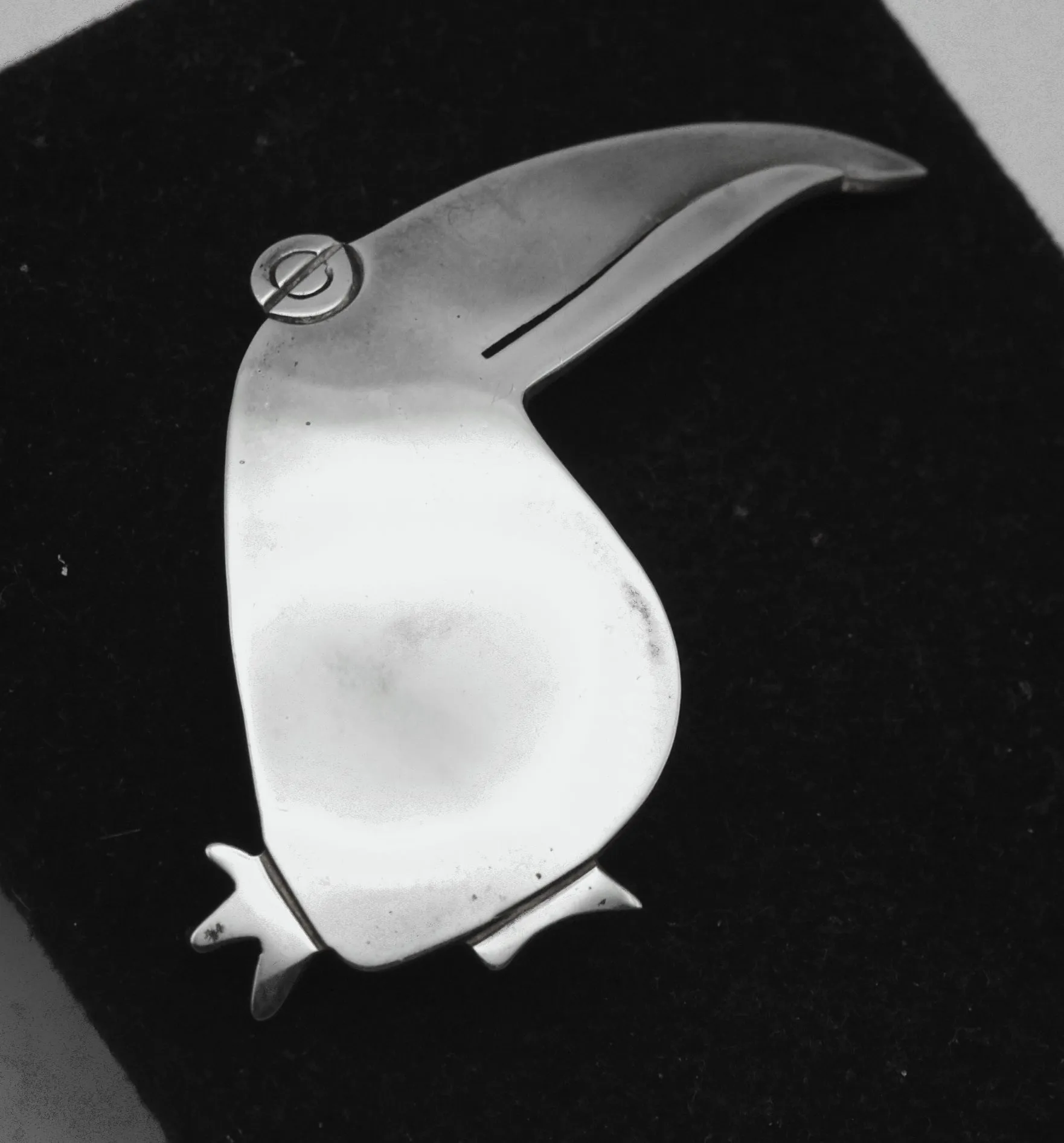 Vintage Sterling Silver Bird Brooch
