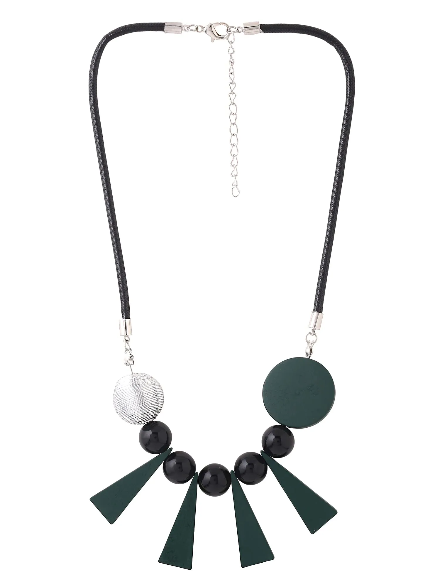 Yellow Chimes Necklace for Women and Girls Fashion Green Choker Necklace for Women Western | Geometric Statement Style Choker Necklace | Birthday Gift for Girls & Women Anniversary Gift for Wife